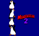 Dibujo Madagascar 2 Pingüinos pintado por cabo