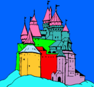 Dibujo Castillo medieval pintado por ALBACORCOLES