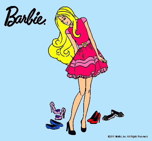 Barbie y su colección de zapatos