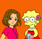 Dibujo Sakura y Lisa pintado por Laida