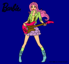 Dibujo Barbie guitarrista pintado por juanantomigg