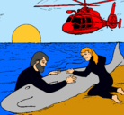 Dibujo Rescate ballena pintado por person