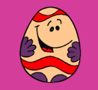Dibujo Huevo de pascua feliz pintado por yubith