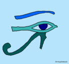 Dibujo Ojo Horus pintado por nitid