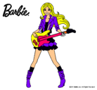 Dibujo Barbie guitarrista pintado por gimena