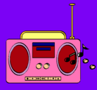 Dibujo Radio cassette 2 pintado por sofiacacedol