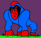 Dibujo Gorila pintado por irakli