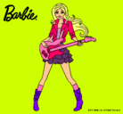 Dibujo Barbie guitarrista pintado por mairita