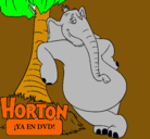 Dibujo Horton pintado por horton