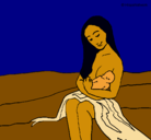 Dibujo Madre con su bebe pintado por Negogar