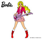 Dibujo Barbie guitarrista pintado por danielabravo