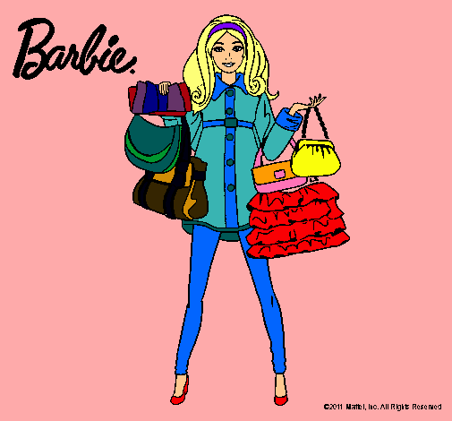 Dibujo Barbie de compras pintado por Maria-pm