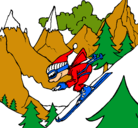 Dibujo Esquiador pintado por papanoel