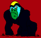 Dibujo Gorila pintado por jkbkujg