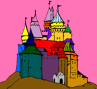 Dibujo Castillo medieval pintado por MVVH