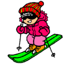 Dibujo Niño esquiando pintado por camilajonas