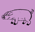 Dibujo Cerdo con pezuñas negras pintado por valegom