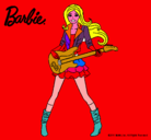 Dibujo Barbie guitarrista pintado por cometeunamie