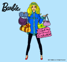 Dibujo Barbie de compras pintado por valita