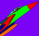 Dibujo Avión de caza pintado por mlj2401