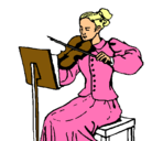 Dibujo Dama violinista pintado por henrery