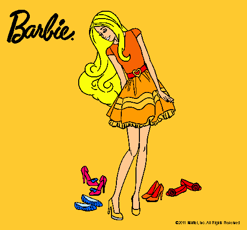 Barbie y su colección de zapatos