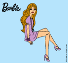 Dibujo Barbie sentada pintado por evilo