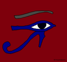 Dibujo Ojo Horus pintado por blanquita