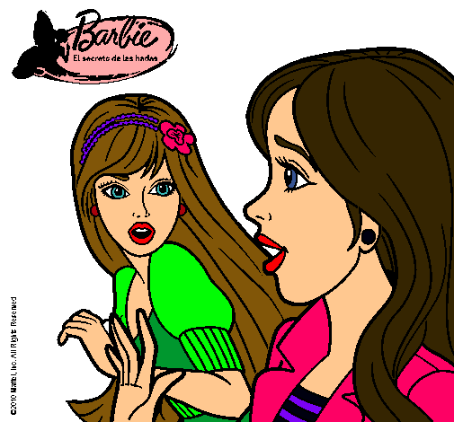 Dibujo Barbie sorprendida pintado por Laida
