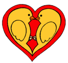 Dibujo Pajaritos enamorados pintado por Dracumaria