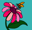 Dibujo Margarita con abeja pintado por divinaaa