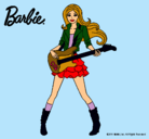 Dibujo Barbie guitarrista pintado por carla123
