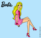 Dibujo Barbie sentada pintado por andreabarragan
