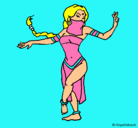 Dibujo Princesa mora bailando pintado por ateneabebe