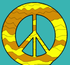 Dibujo Símbolo de la paz pintado por creston