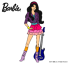 Dibujo Barbie rockera pintado por panQuEsitO