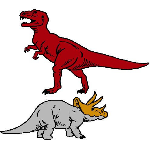 Triceratops y tiranosaurios rex