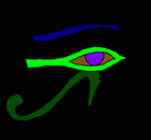 Dibujo Ojo Horus pintado por davidsuperhe