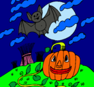 Dibujo Paisaje de Halloween pintado por jaloguin