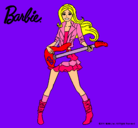 Dibujo Barbie guitarrista pintado por escalona