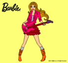 Dibujo Barbie guitarrista pintado por Rakeli