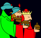 Dibujo Los Reyes Magos 3 pintado por marina12