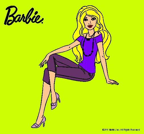 Dibujo Barbie moderna pintado por antonela