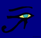 Dibujo Ojo Horus pintado por xowiron 