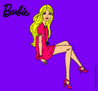 Dibujo Barbie sentada pintado por BRABI