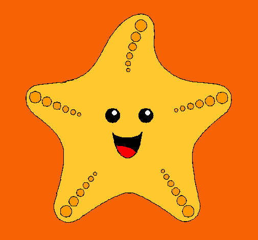 Dibujo Estrella de mar pintado por yubith