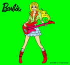 Dibujo Barbie guitarrista pintado por skarlet  