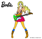 Dibujo Barbie guitarrista pintado por maria88