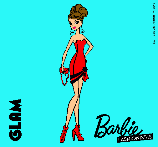 Dibujo Barbie Fashionista 5 pintado por chulita