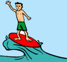 Dibujo Surfista pintado por diney
